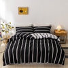 Housse De Couette Scandinave A Rayures Noires Et Blanches