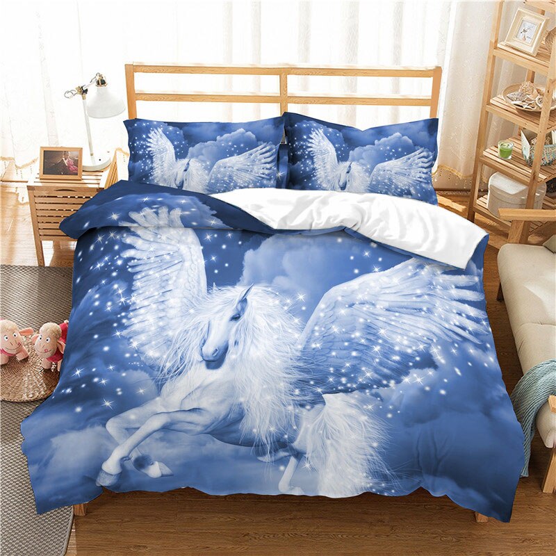 Housse De Couette Sublime Licorne Blanche