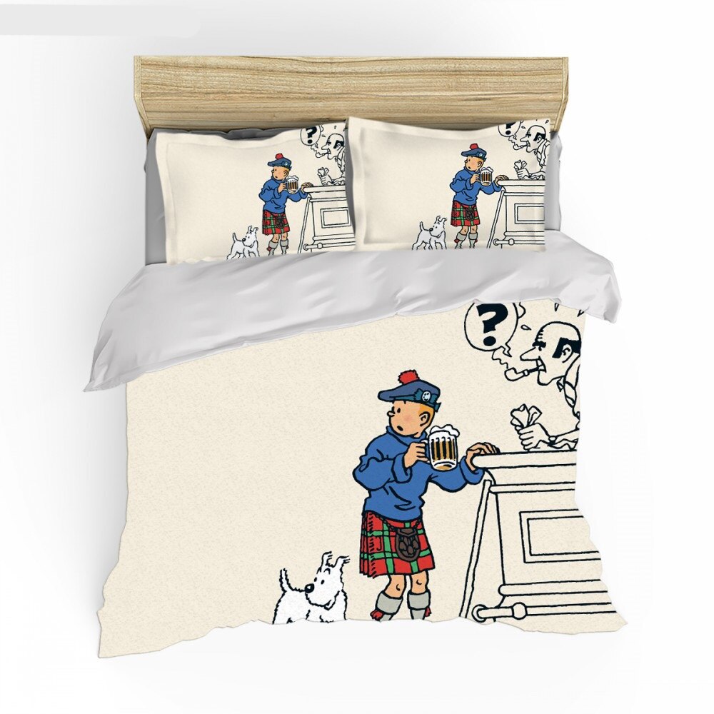 Housse De Couette Tintin Blanche