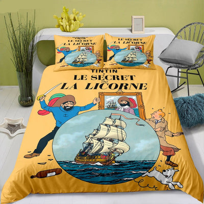 Housse De Couette Tintin Et Le Capitaine Haddock