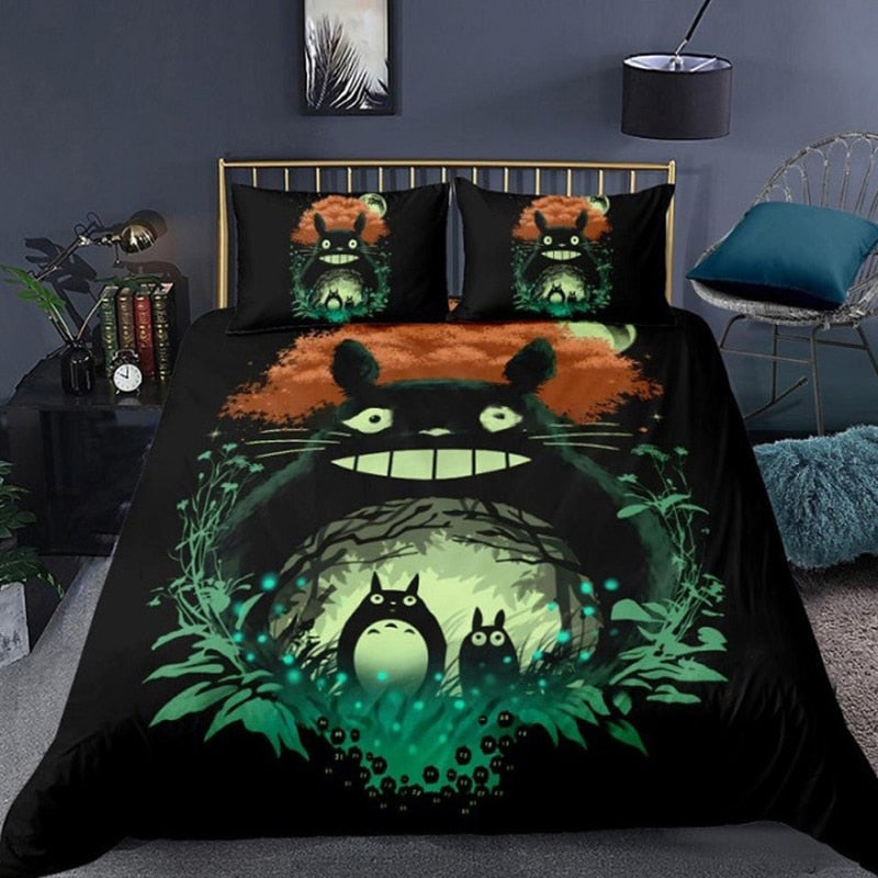 Housse De Couette Totoro Noire