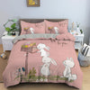 Housse De Couette Trois Lapins Blancs Pour Enfant