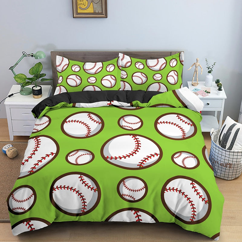 Housse De Couette Verte Baseball