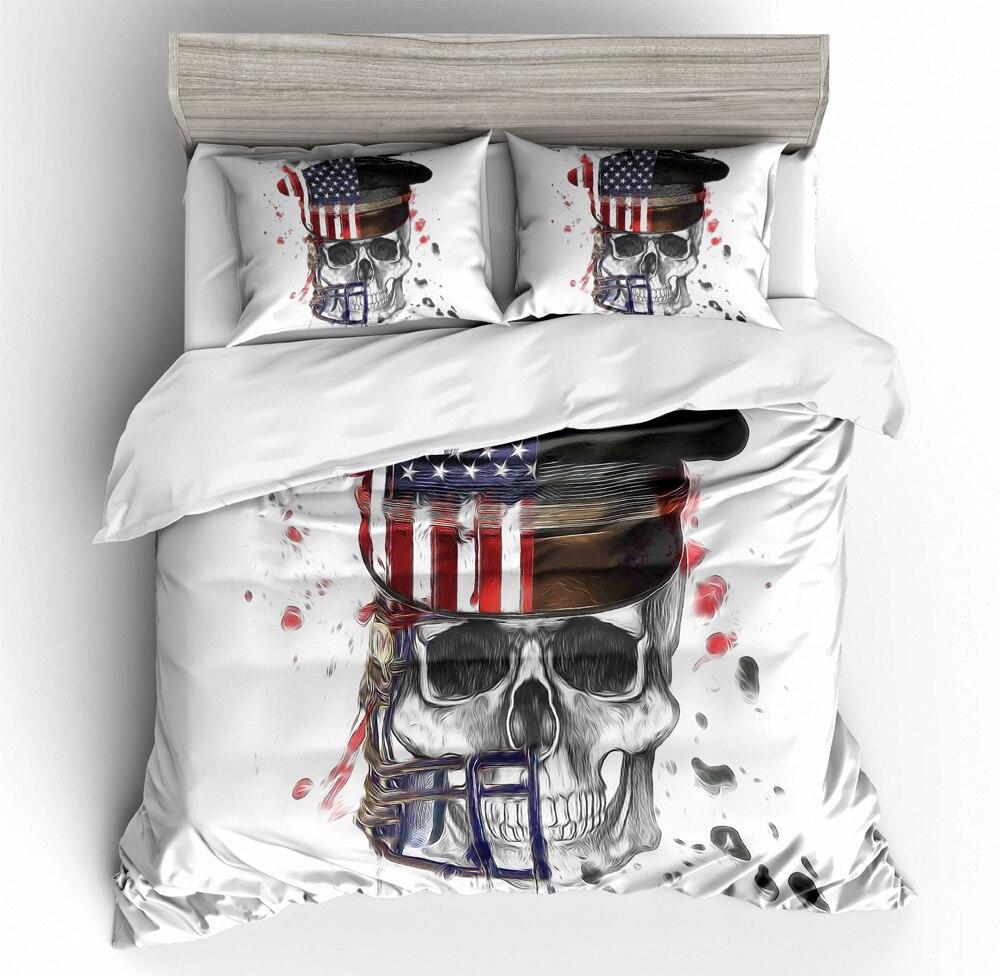 Housse De Couette Vintage Américaine Tête De Mort