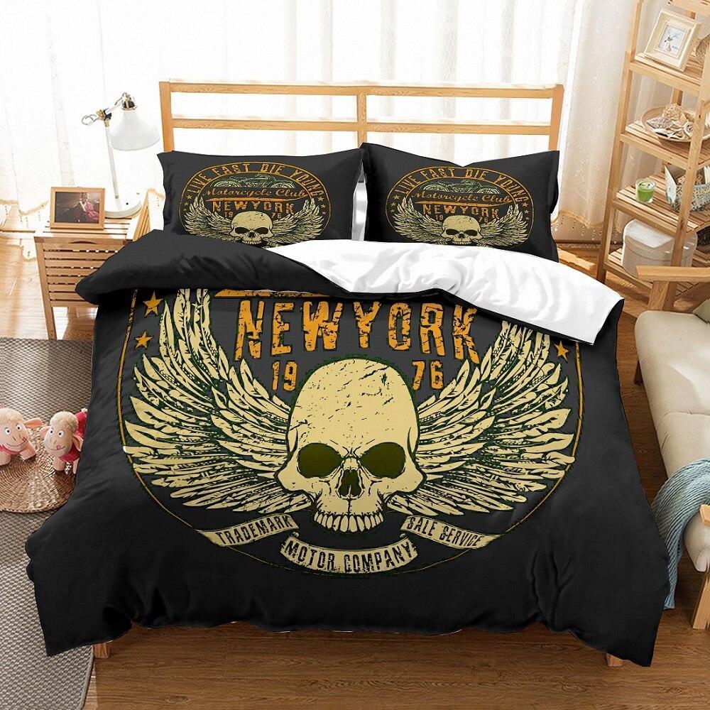 Housse De Couette Vintage New York Noir