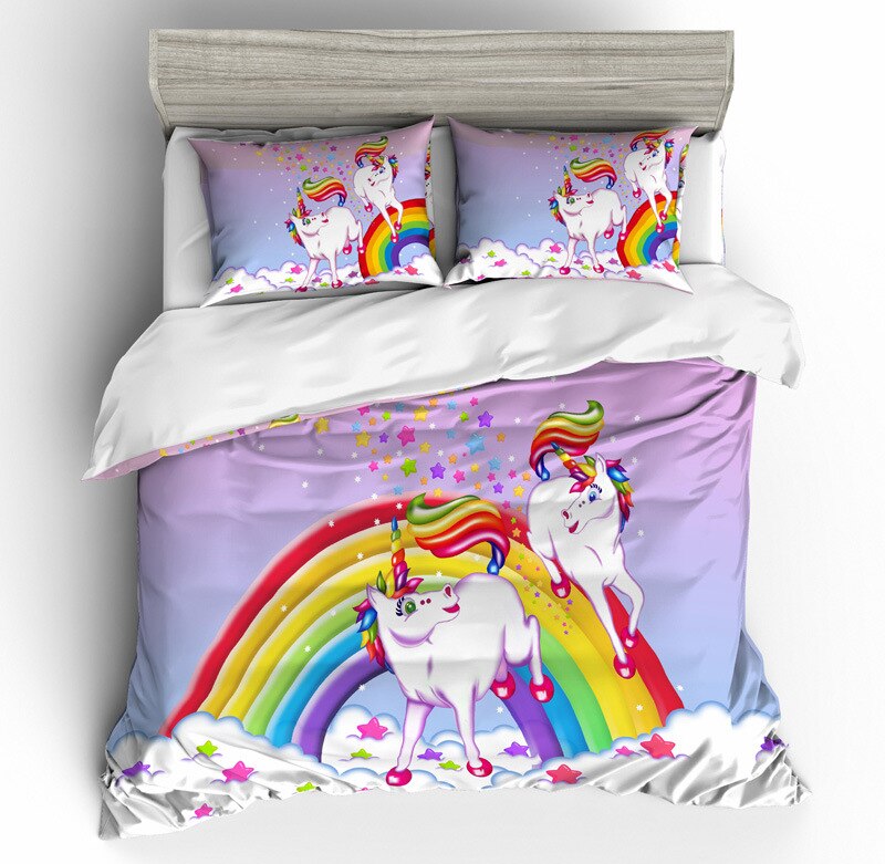 Housse De Couette Violette Licorne