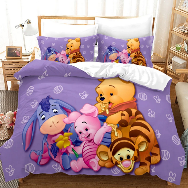 Housse De Couette Violette Winnie L'Ourson Violette