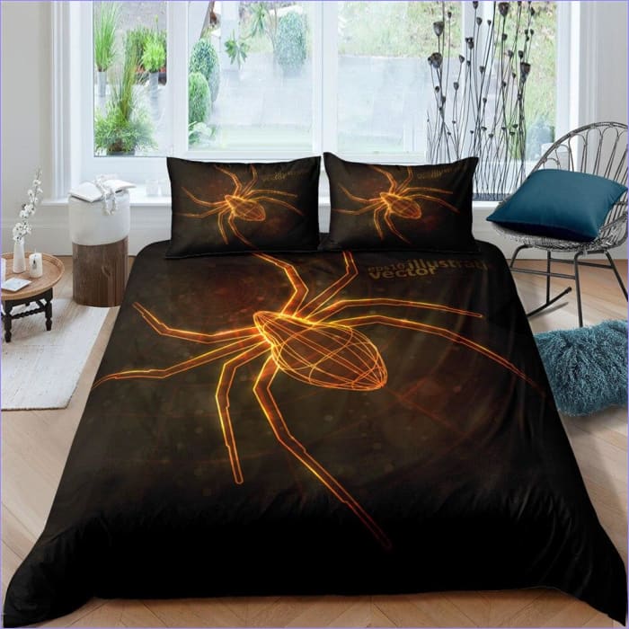 Housse de Couette Araignée dorée