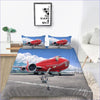 Housse de Couette Avion Rouge Futuriste