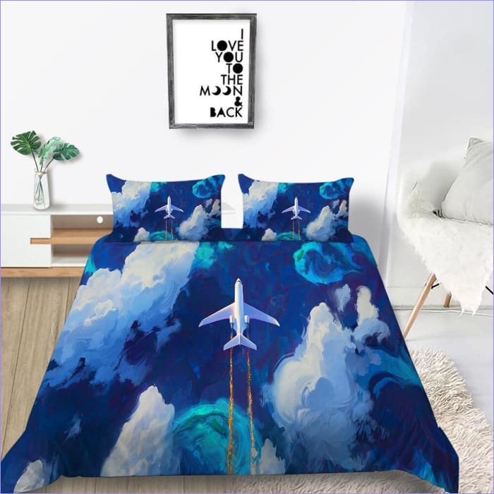 Housse de Couette Avion en Peinture
