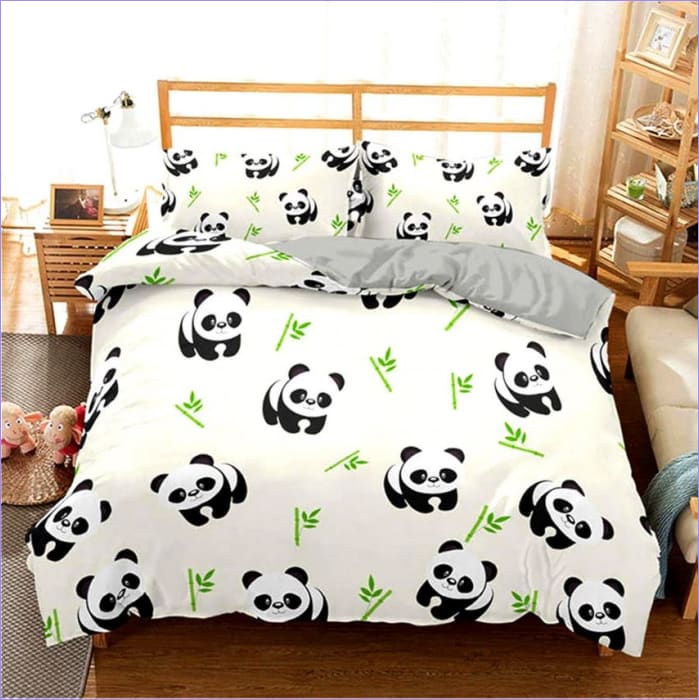 Housse de Couette Beige Panda Bambou