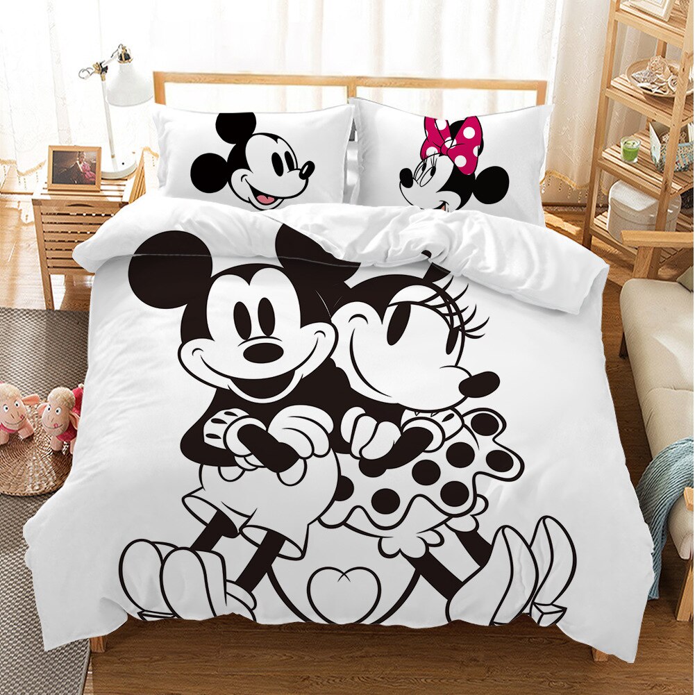 Housse de Couette Blanche Mickey Et Minnie