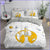 Housse de Couette Blanche et Jaune Vaisseau Spatial