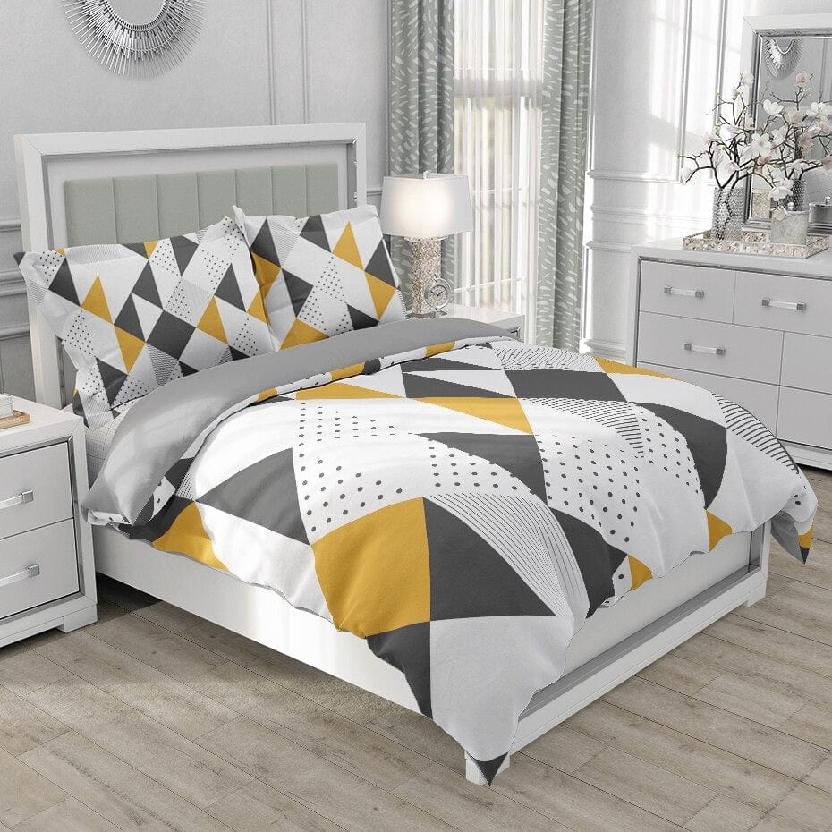 Housse de Couette Blanche et Jaune
