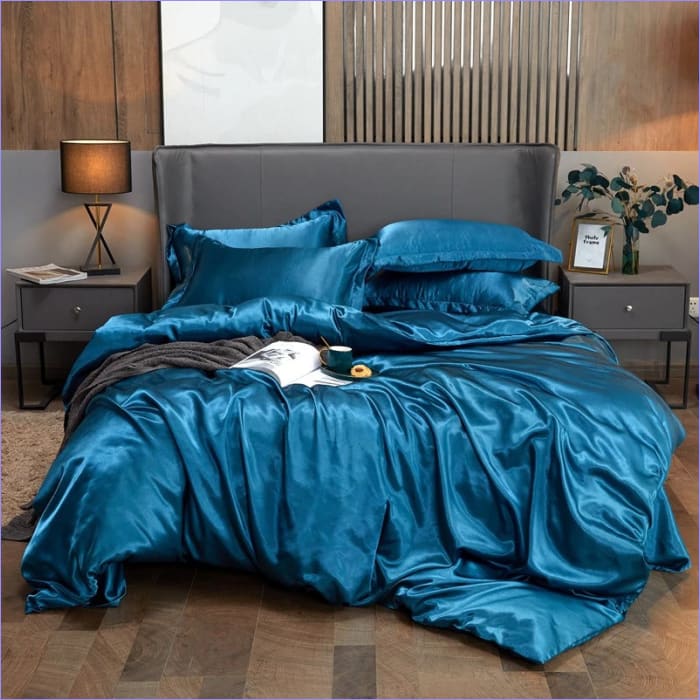 Housse de Couette Bleue Brillante