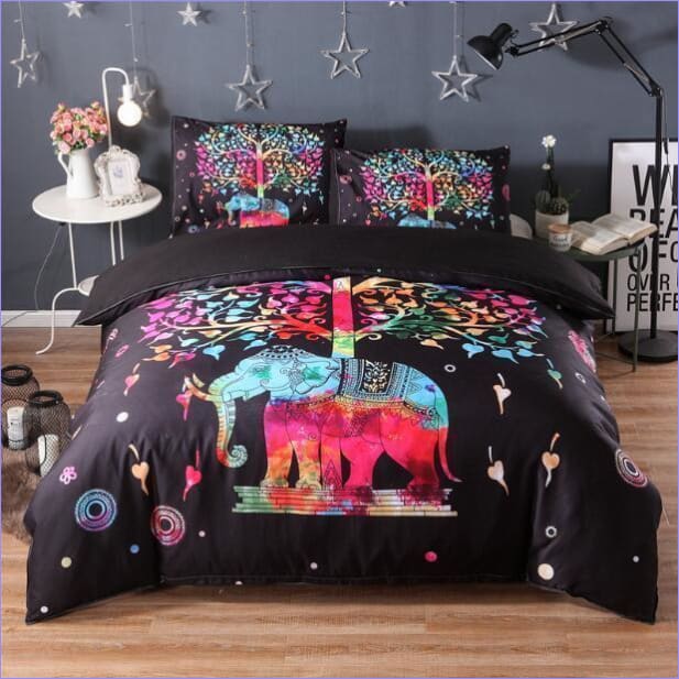 Housse de Couette Bohème Elephant Multicolore