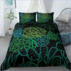 Housse de Couette Cactus Noire et Verte Fluo