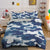 Housse de Couette Camouflage Militaire Bleu