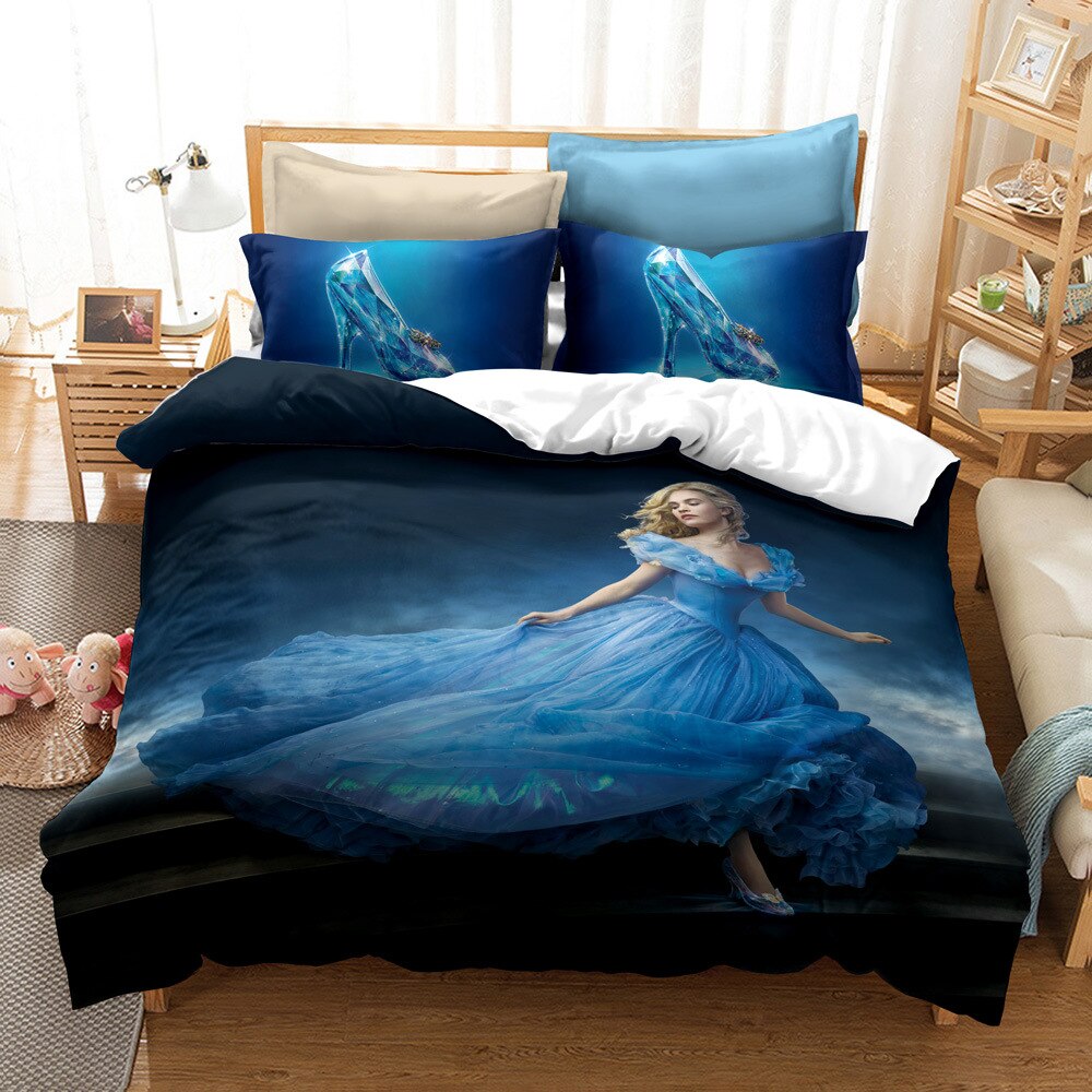 Housse de Couette Cendrillon En Bleu