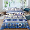 Housse de Couette Chalet Bleue et Beige