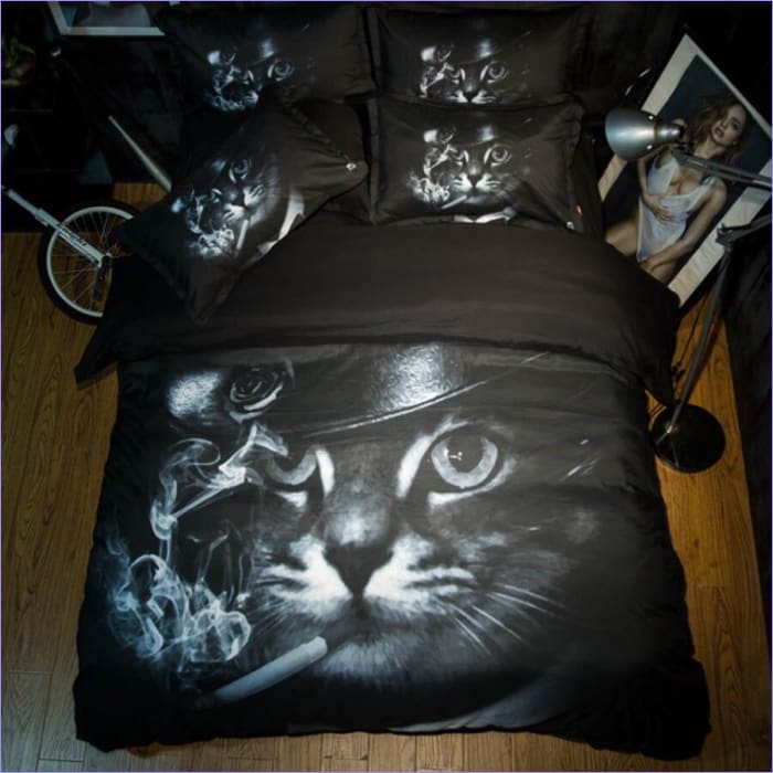 Housse de Couette Chat Gangster