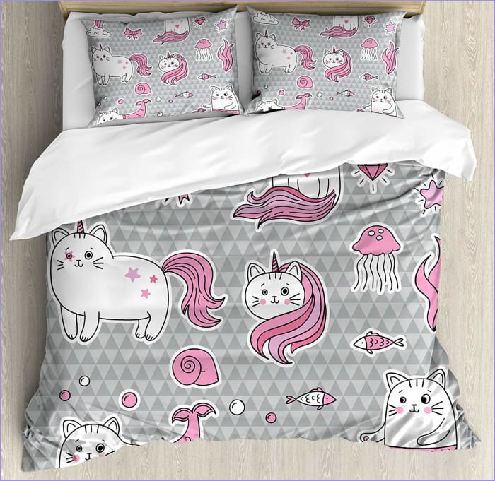 Housse de Couette Chat Licorne