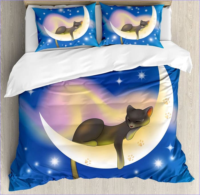 Housse de Couette Chat Lune