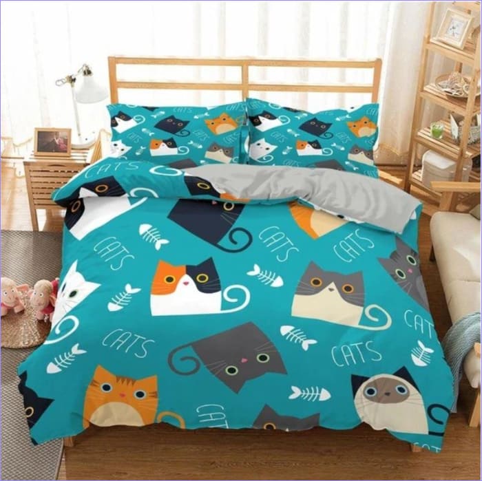 Housse de Couette Chat Minimaliste