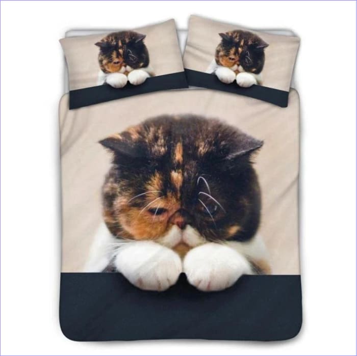 Housse de Couette Chat beige