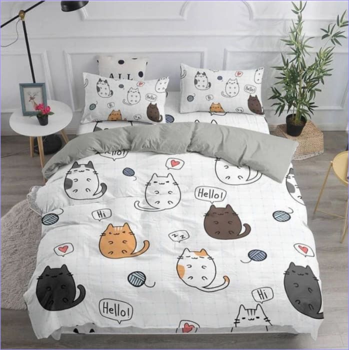 Housse de Couette Chat manga multiples