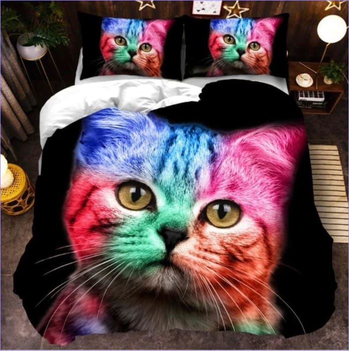 Housse de Couette Chaton multicolore