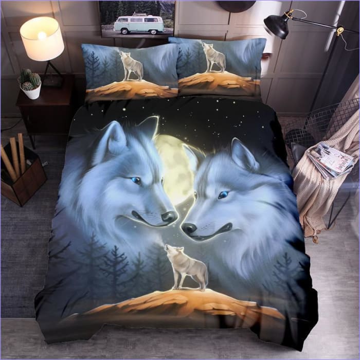 Housse de Couette Chien Loup Dessin