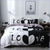 Housse de Couette Couple Amour Noir et Blanc