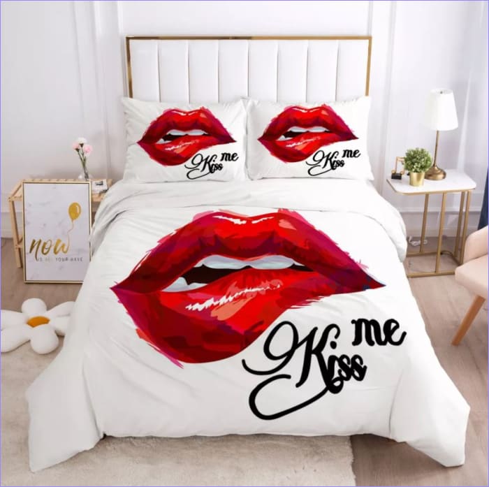Housse de Couette Couple Kiss Me