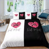 Housse de Couette Couple Soul Noir Et Blanc