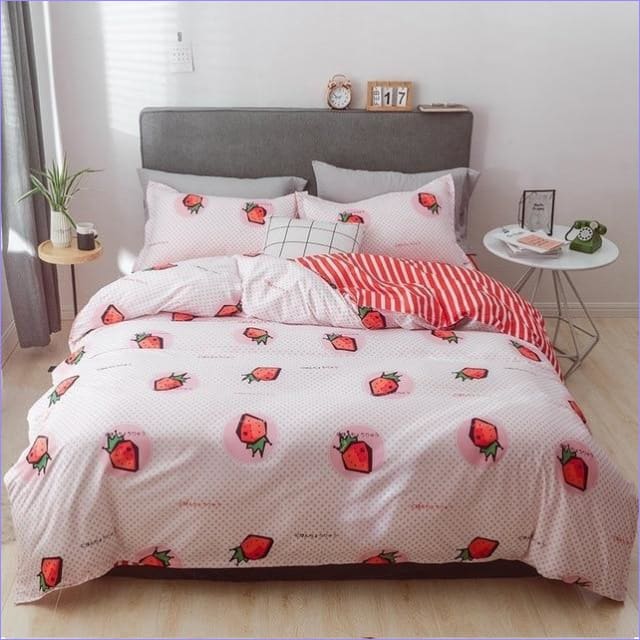 Housse de Couette Enfant Fraise