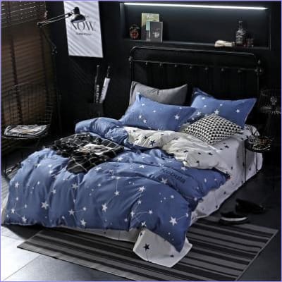 Housse de Couette Enfant cosmonautes Ciel étoilé