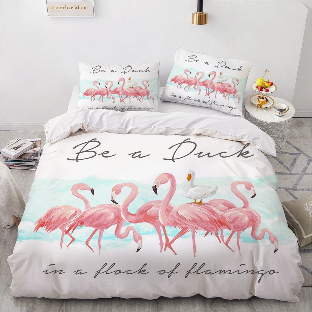 Housse de Couette Flamant Rose 1 Personne