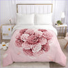 Housse de Couette Fleurie Coeur de Roses