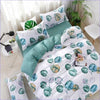 Housse de Couette Fleurie Feuilles succulente