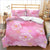 Housse de Couette Fleurie Rose Vif