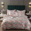 Housse de Couette Fleurie Style Anglais Beige, Rose et Bleu