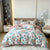 Housse de Couette Fleurie Style Anglais Blanche, Bleue et Rose