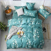 Housse de Couette Fleurie Turquoise