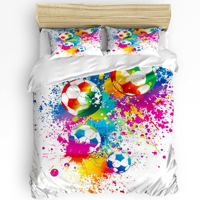 Housse de Couette Foot Graffiti Multicolore