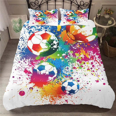 Housse de Couette Foot Graffiti Multicolore