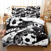 Housse de Couette Football Noire et Blanche