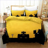 Housse de Couette Formule 1 Jaune et Noire