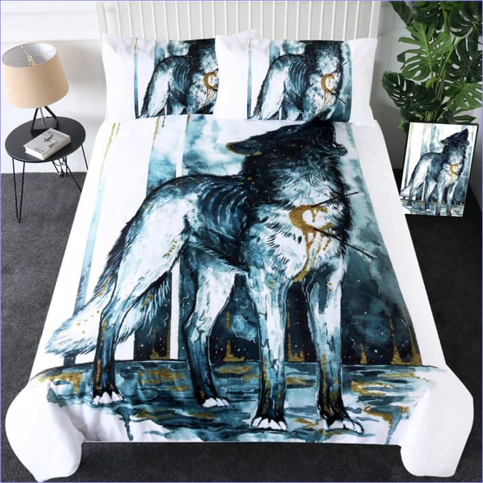 Housse de Couette Gothique Loup Ame Saignante
