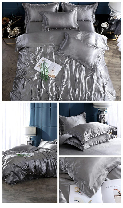 Housse de Couette Gris Perle